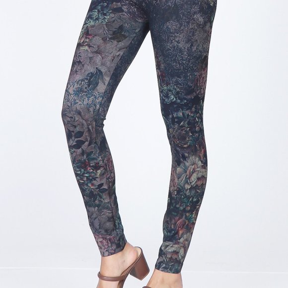M. Rene Abstract Floral Print Leggings - Picture 2 of 7